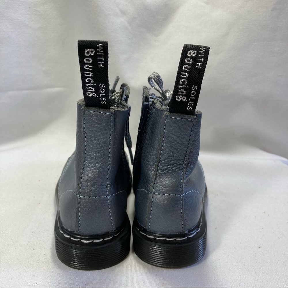 Dr. Martens 1460 Pascal T Docs Toddler Kids Size 8 Pascal Gunmetal Gray Boots - Picture 7 of 11